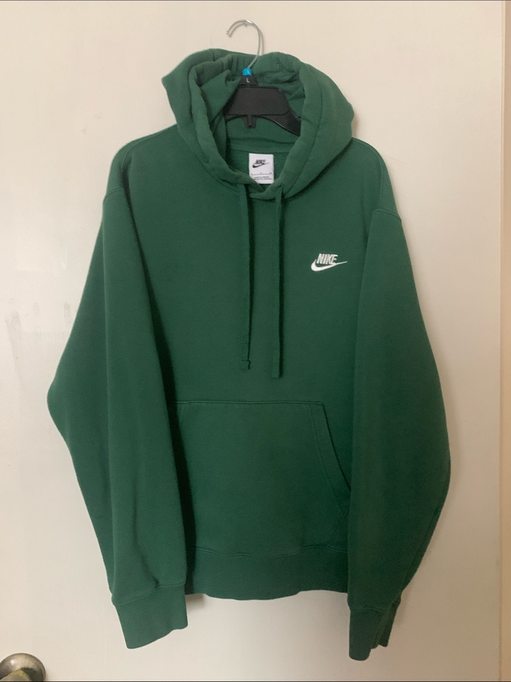 Nike Green Pullover Hoodie with White Swoosh